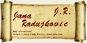 Jana Radujković vizit kartica